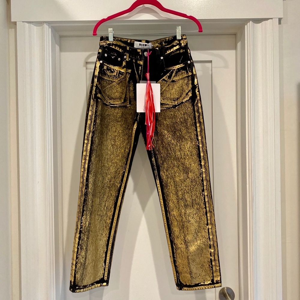 MSGM painted jeans